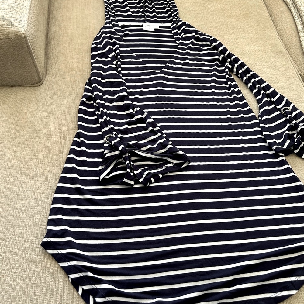 Striped Navy and White Women's Dress